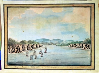 “Sirius”和车队，供应和代理部门于1788年进入Botany Bay 作者 威廉布拉德利